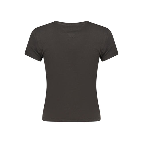 Tommy Hilfiger Schwarzes Baumwoll-T-Shirt für Damen