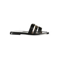 Twinset Schwarze Leder-Damensandale