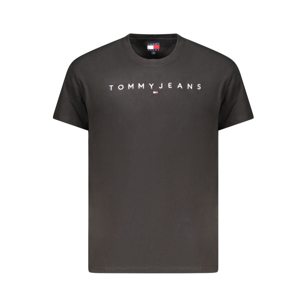 Tommy Hilfiger Schwarzes Baumwoll-T-Shirt für Herren