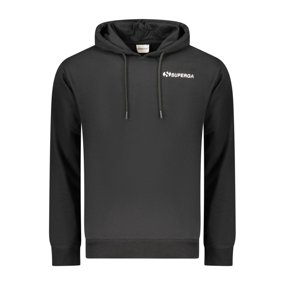 Superga Schwarzer Herren-Hoodie aus Baumwolle