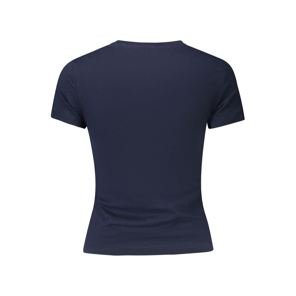 Tommy Hilfiger Blaues Baumwoll-T-Shirt für Damen