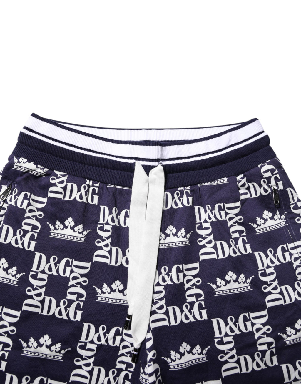 Dolce & Gabbana Blaue DG Logo Print Chino Herren Bermuda Shorts