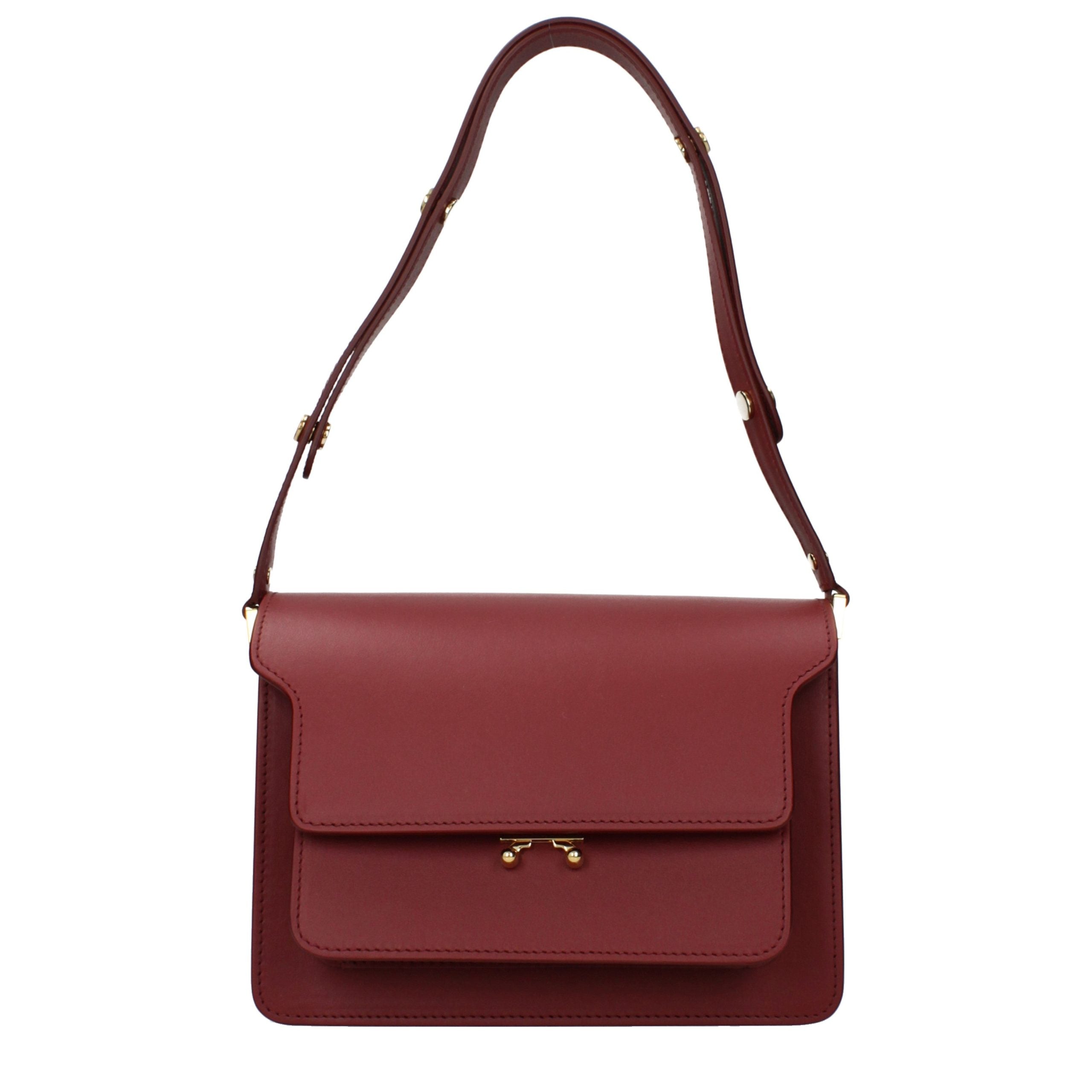 Marni Rote Leder Schultertasche