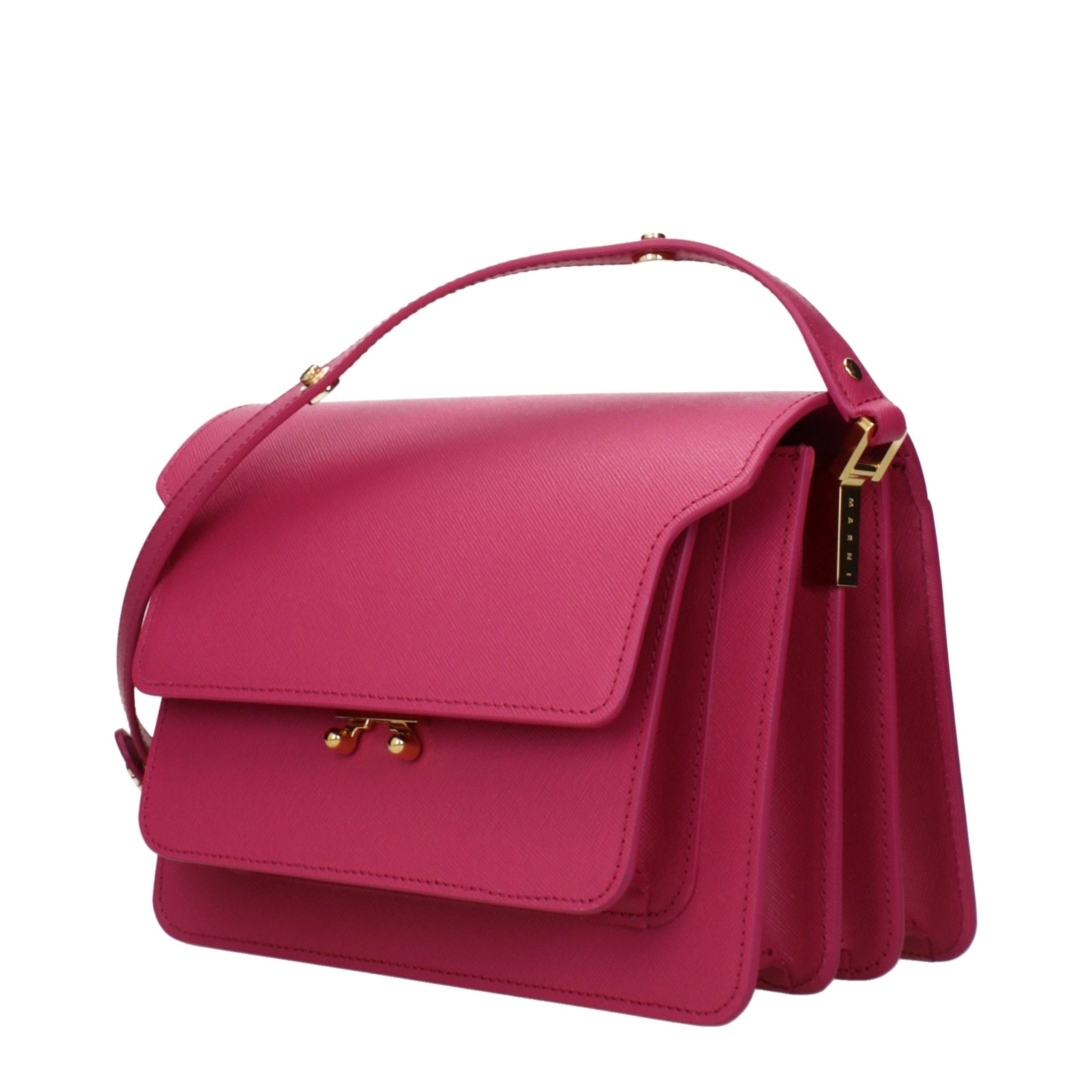 Marni Schultertasche aus pinkfarbenem Leder