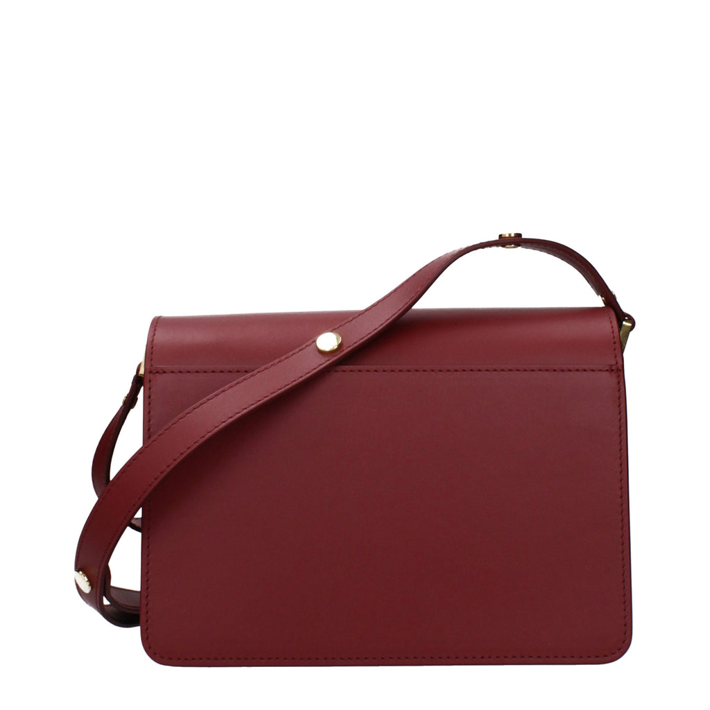 Marni Rote Leder Schultertasche