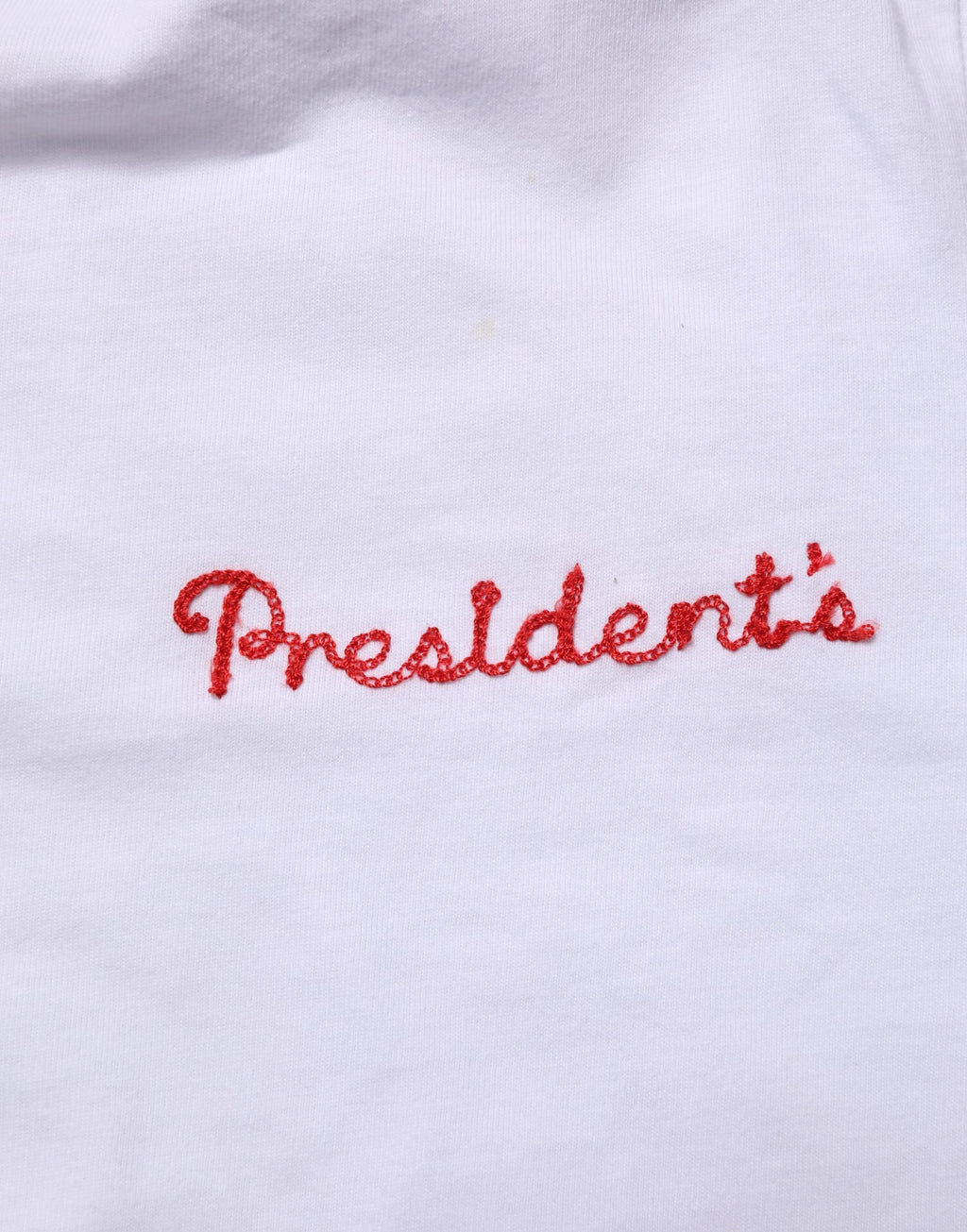 President's Weißes Baumwoll-T-Shirt mit Logo-Stickerei und Rundhalsausschnitt für Herren