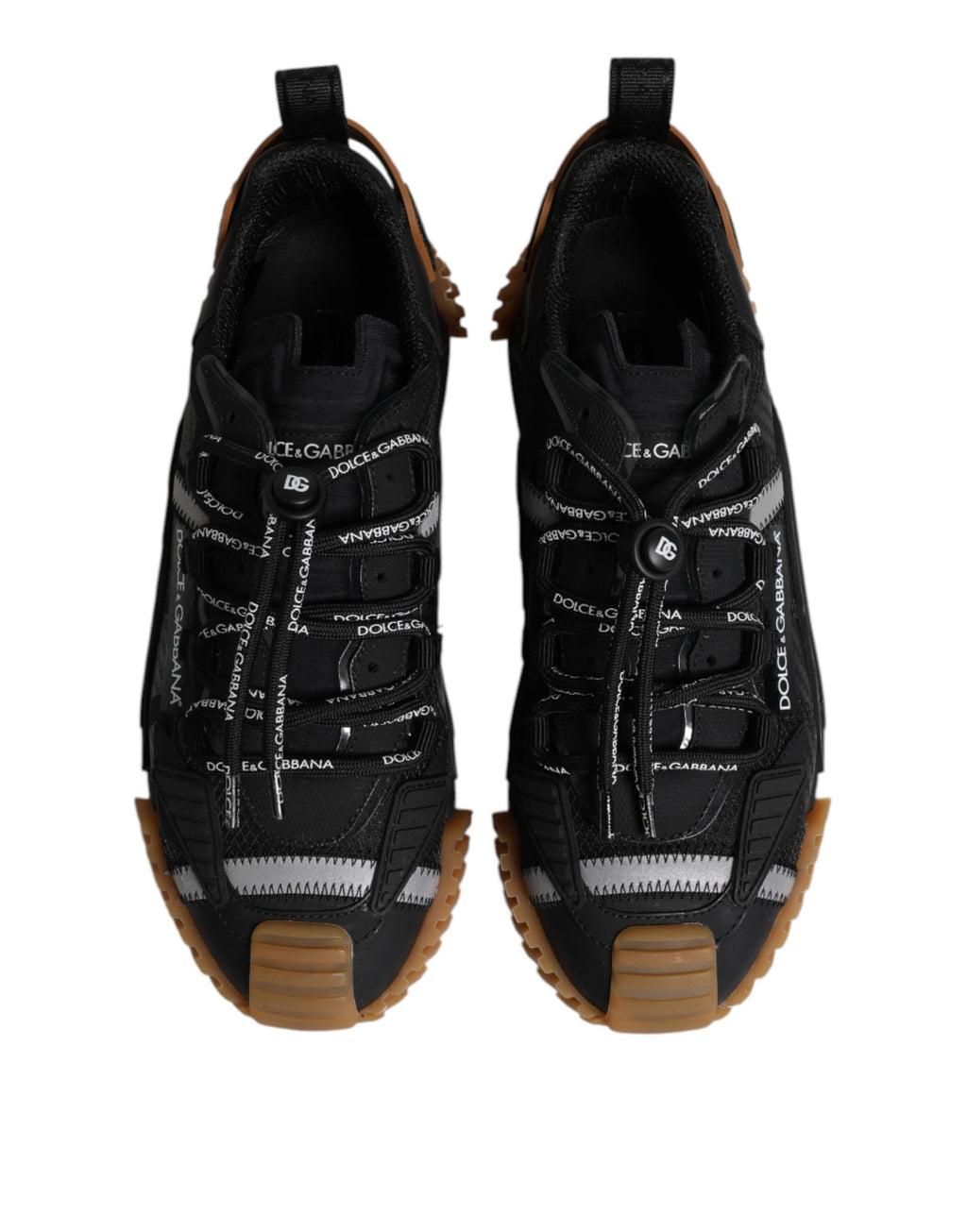 Dolce & Gabbana Schwarze NS1 Low-Top-Sneaker mit Logo-Schnürung