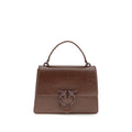 PINKO Brown Lamb Leather Ovis Aries Aries Handbag