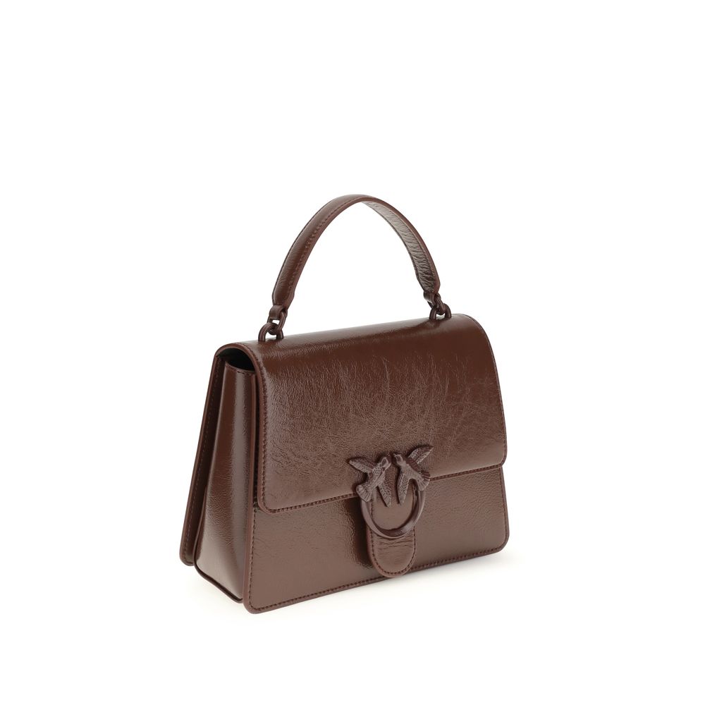 PINKO Brown Lamb Leather Ovis Aries Aries Handbag
