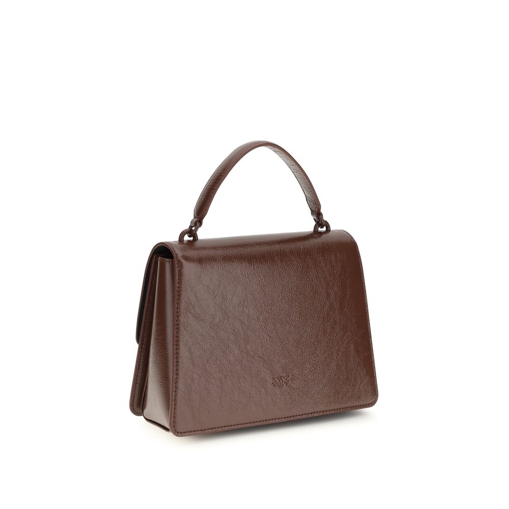 PINKO Brown Lamb Leather Ovis Aries Aries Handbag