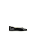 Tory Burch Schwarze Kalbsleder-Ballerinas Bos Taurus