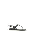 Prada Black Bos Taurus Calf Leather Flip Flop Sandals