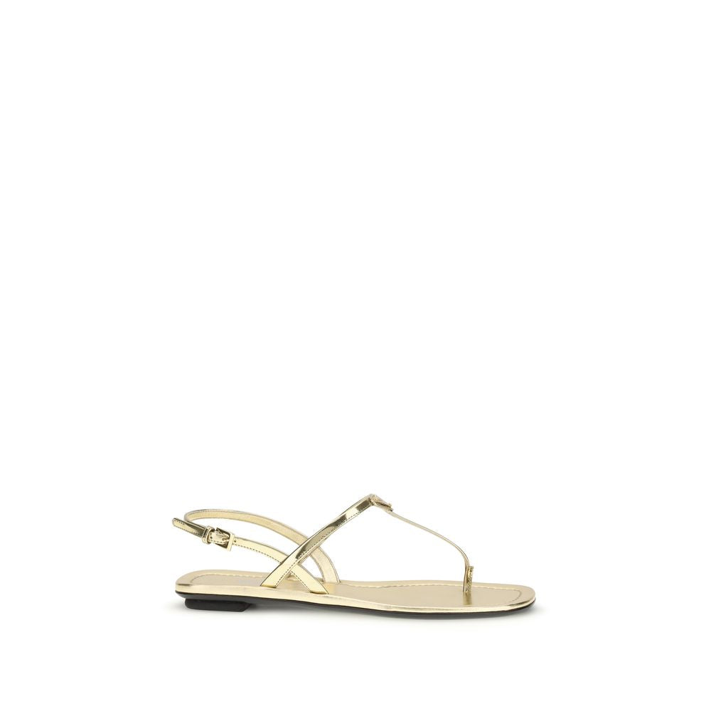 Prada Sandalen aus silbernem Kalbsleder Bos Taurus
