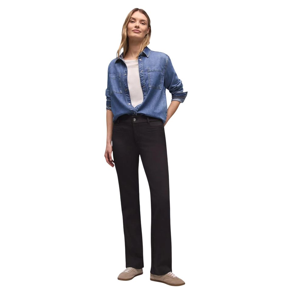 Street One Black Bootcut Jeans Made of Polyamide