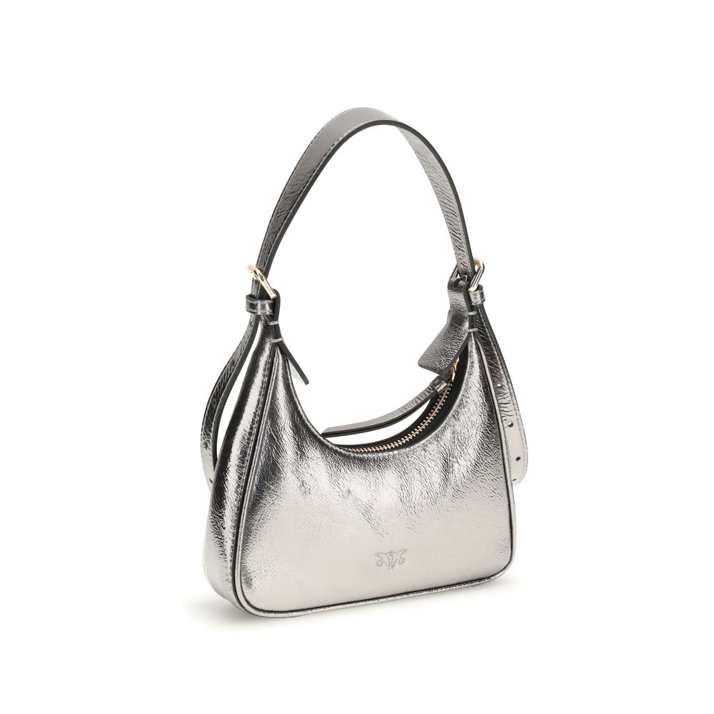PINKO Schultertasche aus Lammleder Silver Lamb Ovis Aries Aries