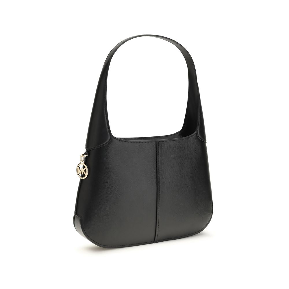 Michael Kors Schwarze Bos Taurus Kalbsleder Schultertasche