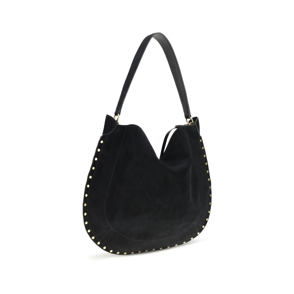Isabel Marant Schwarze Bos Taurus Kalbsleder Schultertasche