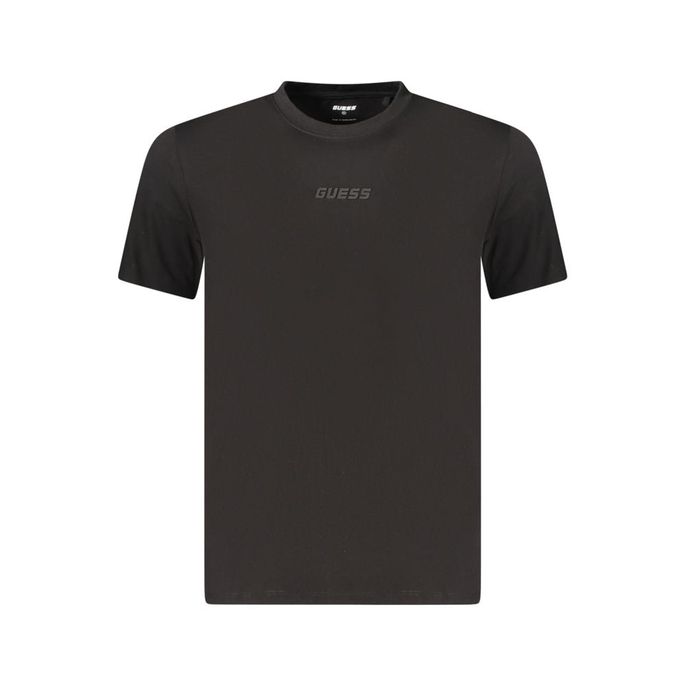 Guess Jeans Schwarzes Herren-T-Shirt aus Bio-Baumwolle