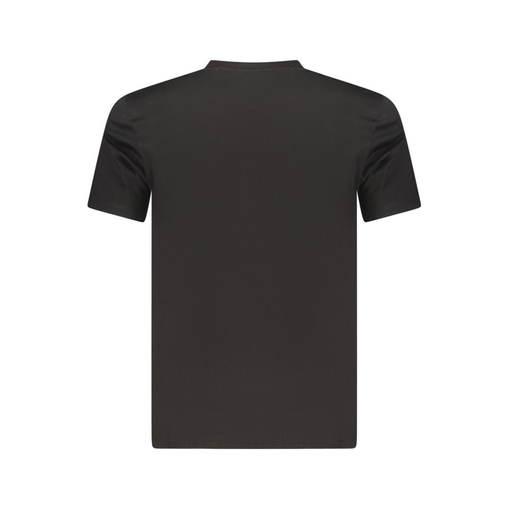 Guess Jeans Schwarzes Herren-T-Shirt aus Bio-Baumwolle