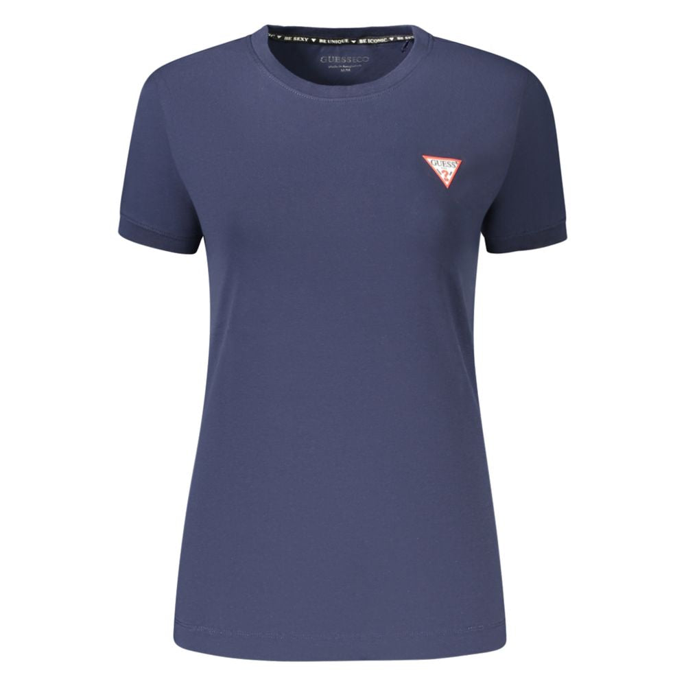 Guess Jeans Damen-T-Shirt aus Baumwolle in Blau