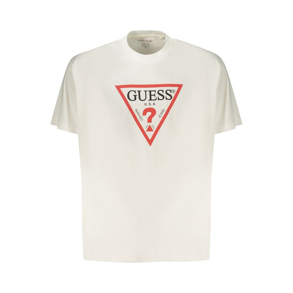 Guess Jeans Men's White Cotton T-Shirt