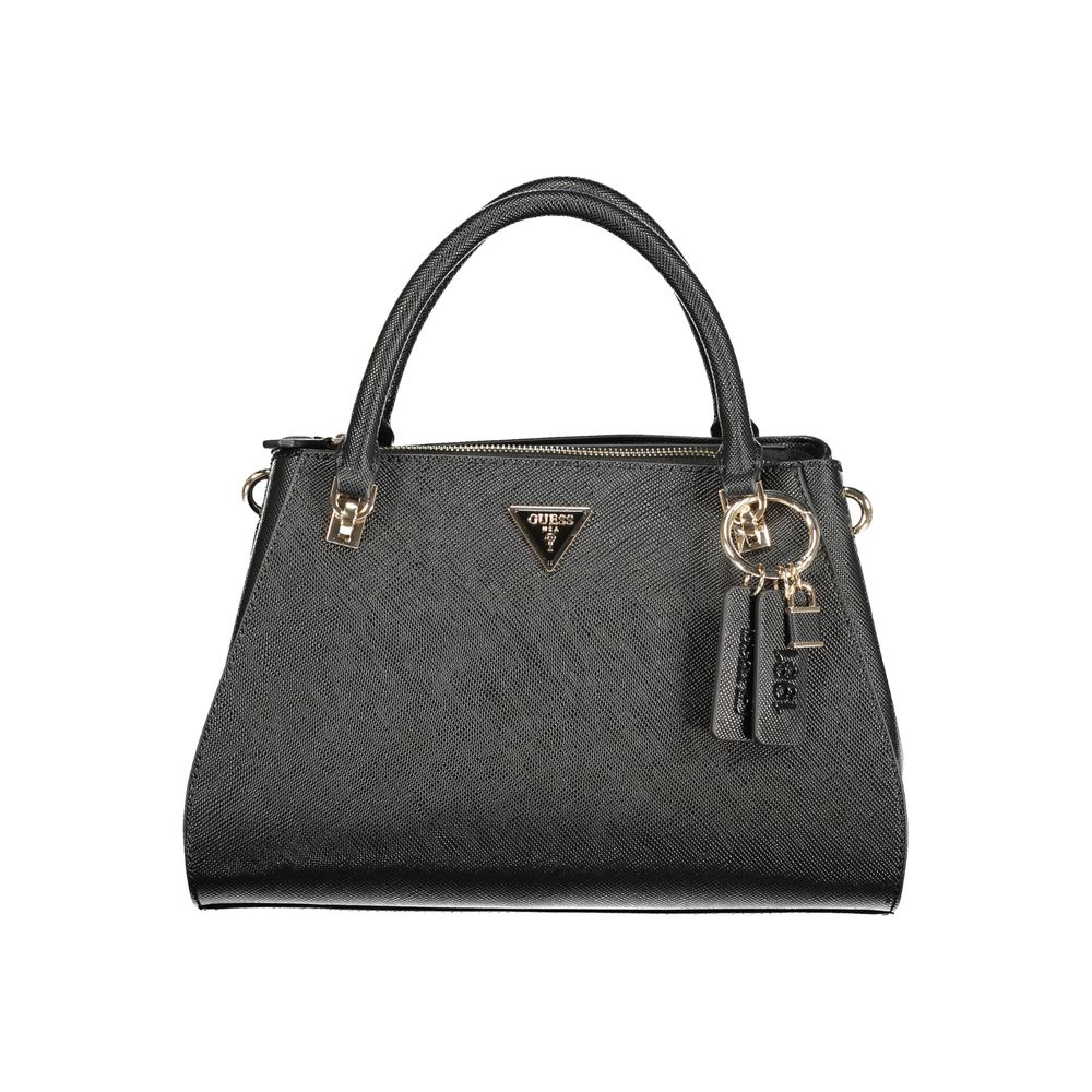 Guess Jeans Schwarze Damen-Handtasche aus Polyurethan
