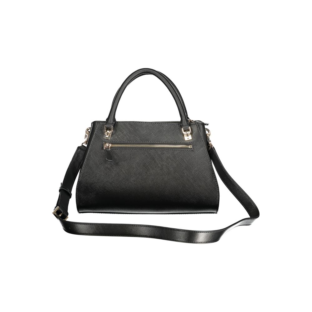 Guess Jeans Schwarze Damen-Handtasche aus Polyurethan