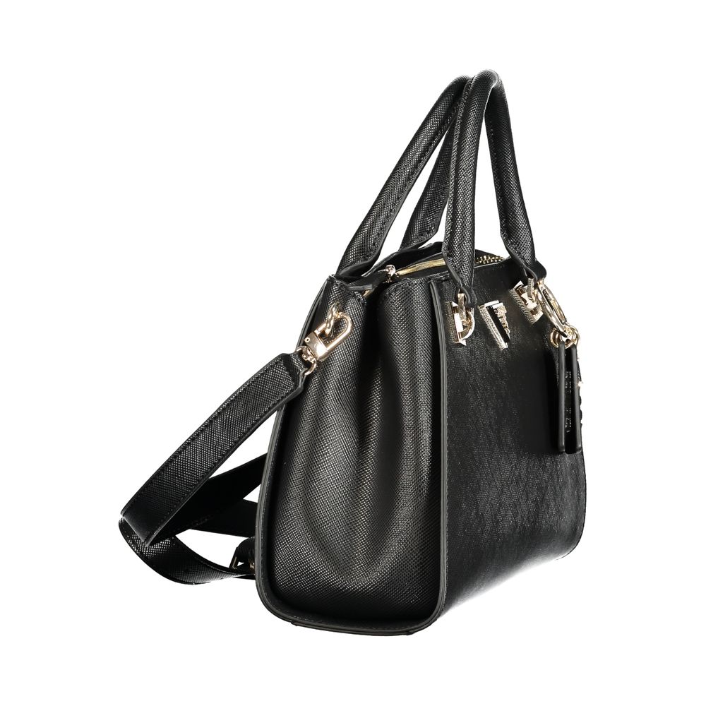 Guess Jeans Schwarze Damen-Handtasche aus Polyurethan