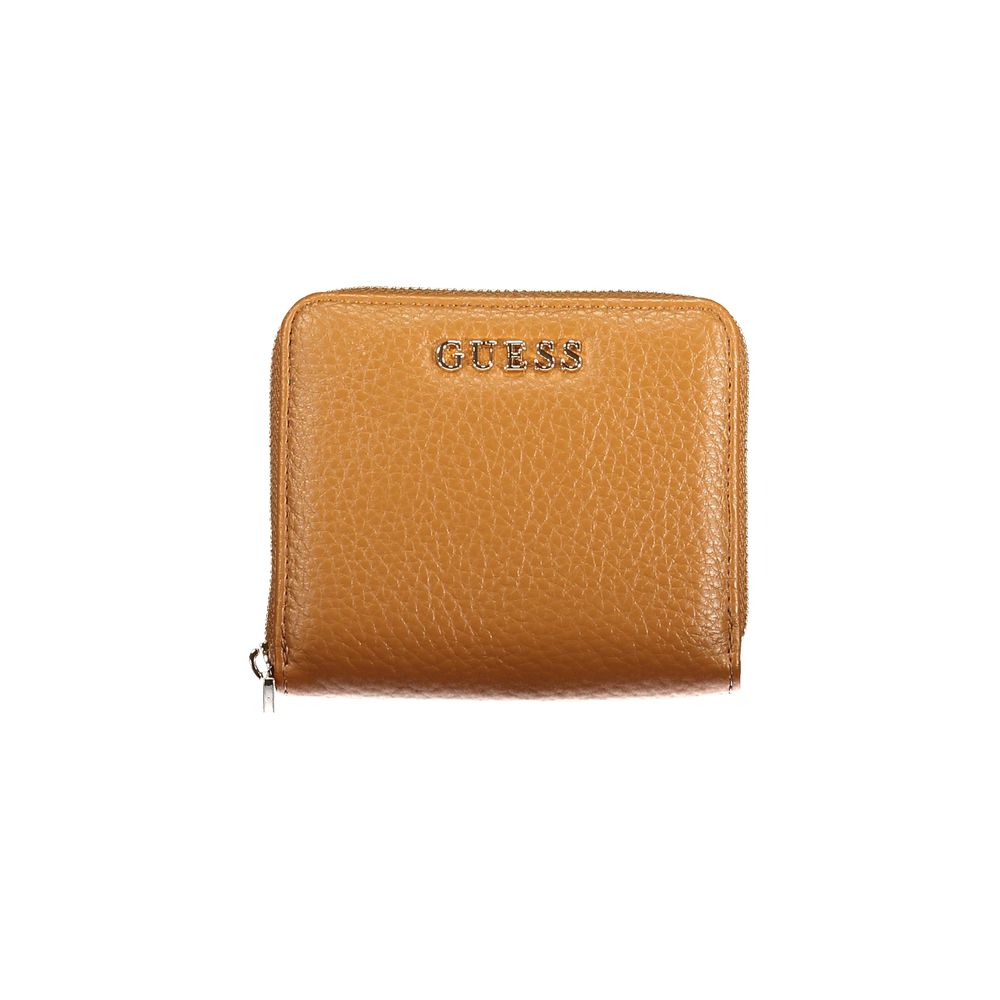 Guess Jeans Damen-Portemonnaie aus braunem Polyurethan