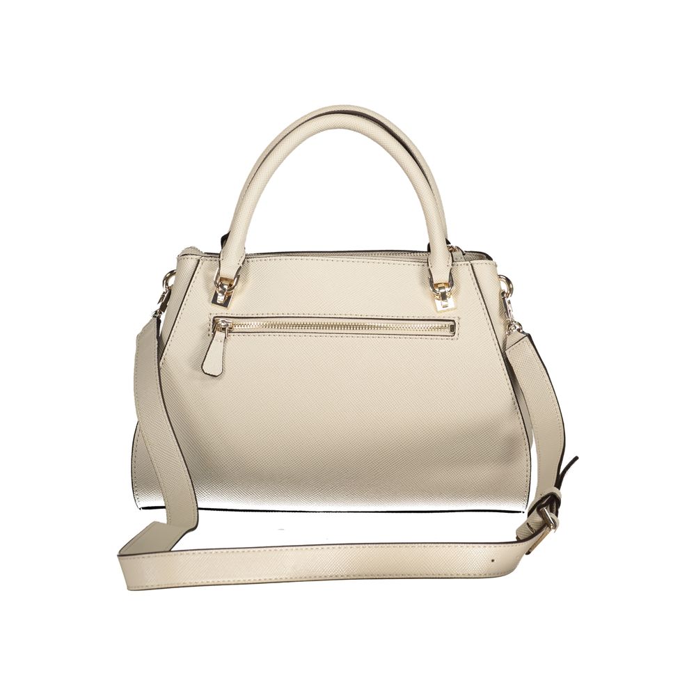Guess Jeans Damen-Handtasche aus beigem Polyurethan