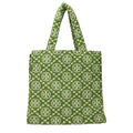 Tory Burch Grüne Schultertasche aus Baumwoll-Optik