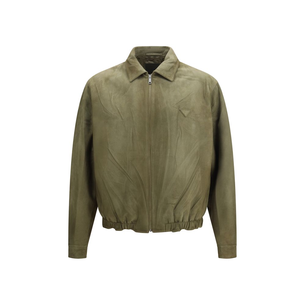 Prada Zweifarbige Lammlederjacke