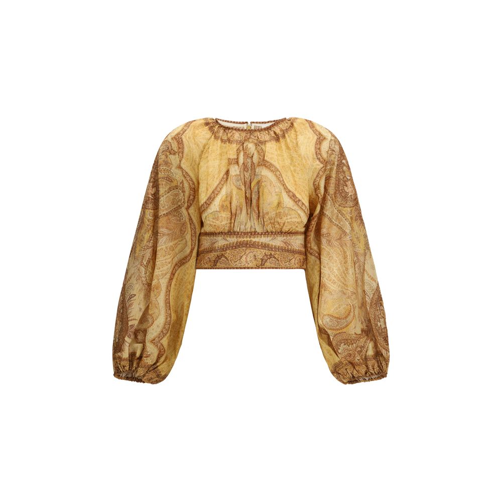 Zimmermann Zweifarbige Baumwollbluse