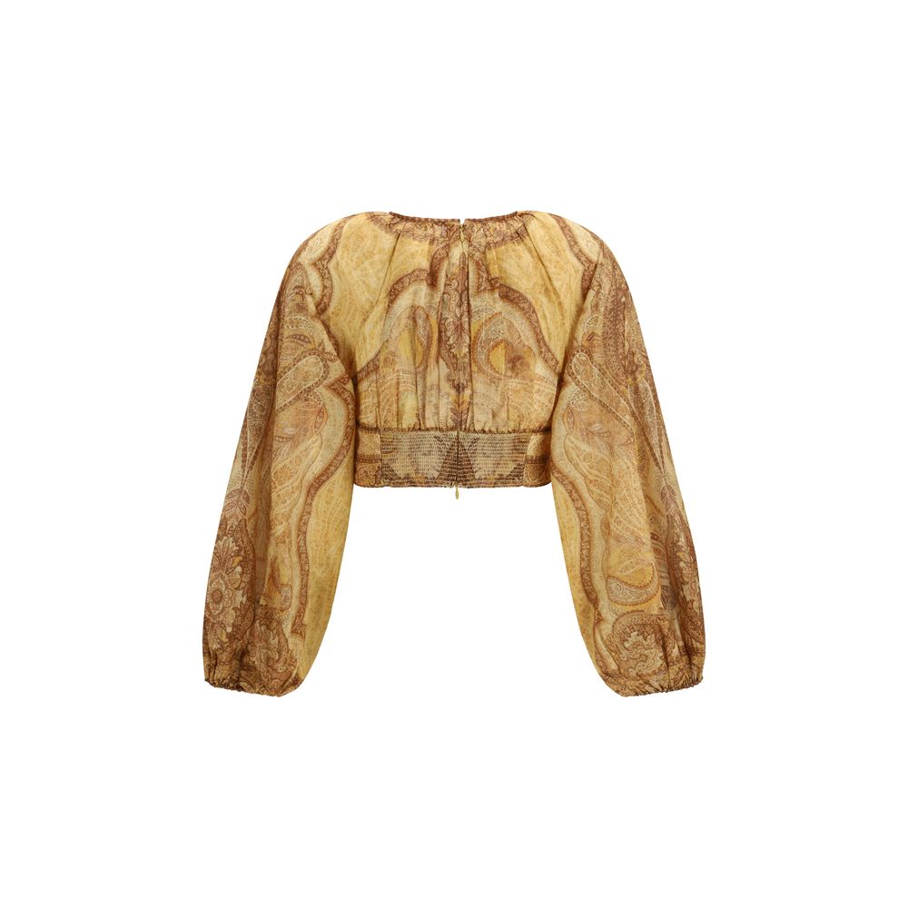 Zimmermann Zweifarbige Baumwollbluse