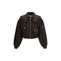 Ganni Two-Tone Polyamide Bomber Jacket