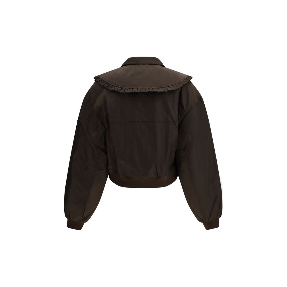 Ganni Two-Tone Polyamide Bomber Jacket