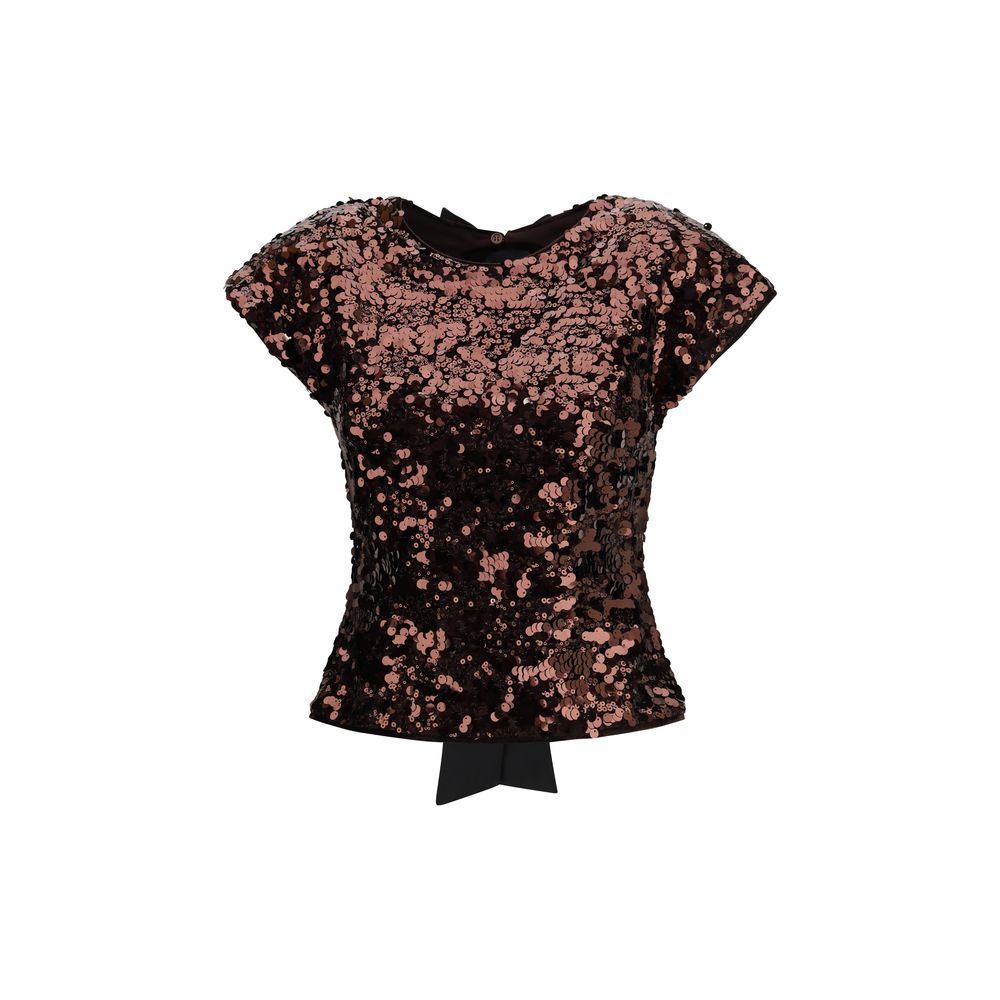 Ganni Braunes Hemd aus Polyester