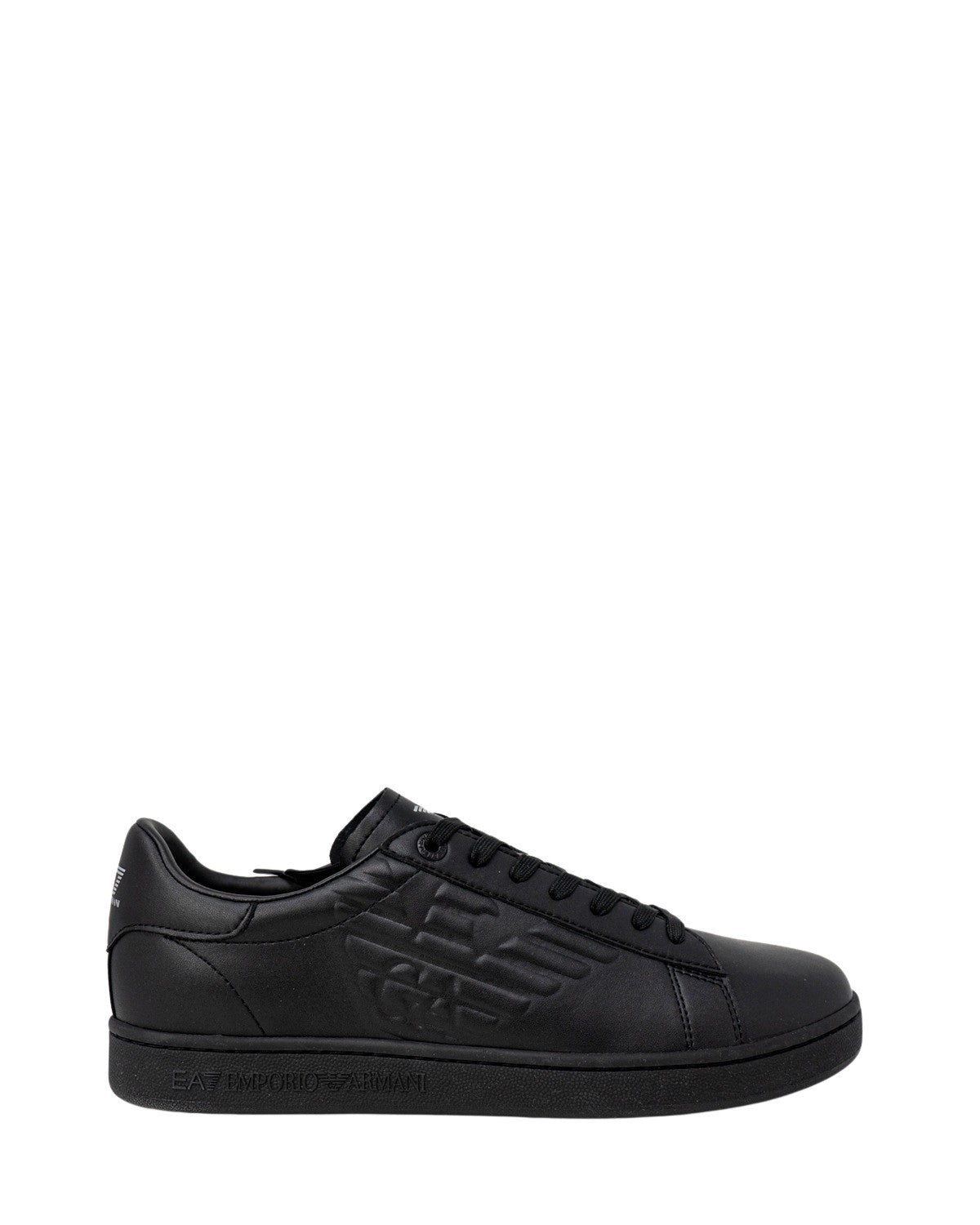 EA7 Emporio Armani Schwarze Low-Top-Sneaker aus Polyester