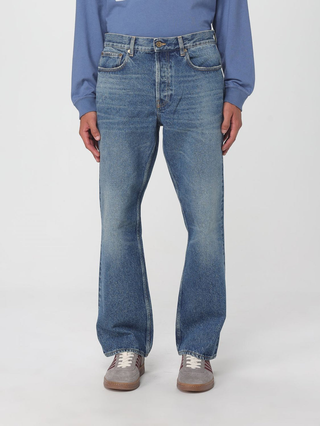 Golden Goose Blaue ausgestellte Jeans aus Baumwolle