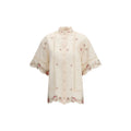 Zimmermann Beige Linen Patterned Shirt