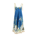 Alemais Blaues Leinen-Freizeitkleid