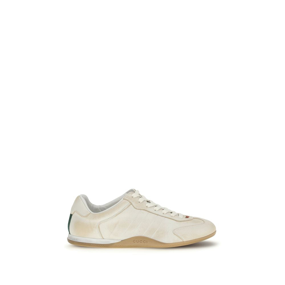 Gucci Weiße Low-Top-Sneaker aus Kalbsleder Bos Taurus