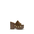 Gianvito Rossi Braune Kalbsleder Bos Taurus Clogs