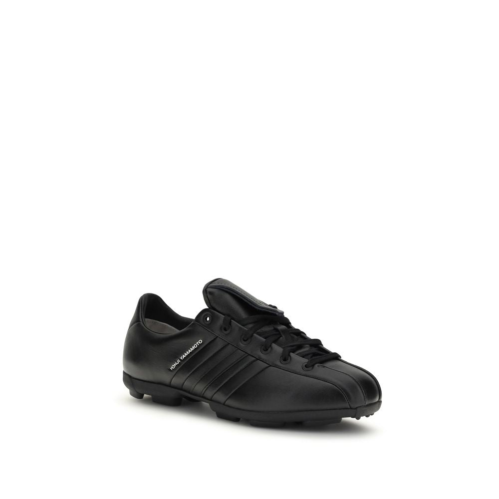 Y-3 Black Bos Taurus Calfskin Athletic Sneakers
