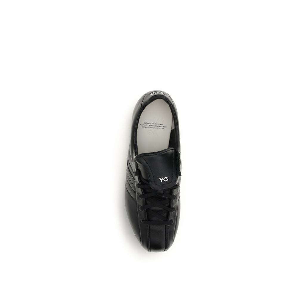 Y-3 Black Bos Taurus Calfskin Athletic Sneakers