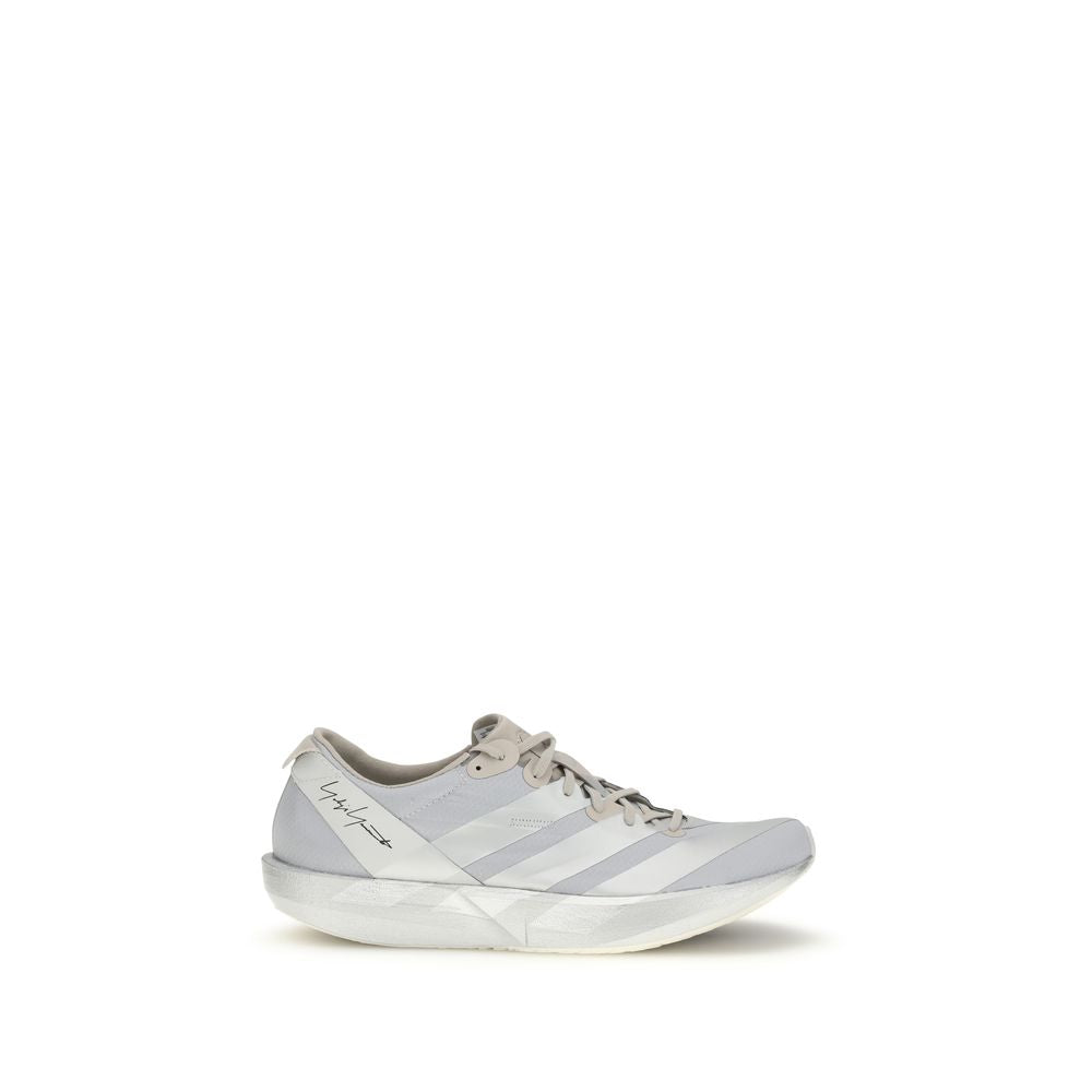 Y-3 Graue Stoff-Sneaker mit niedrigem Schaft