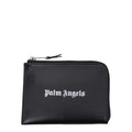 Palm Angels Schwarzer Kartenhalter aus Leder