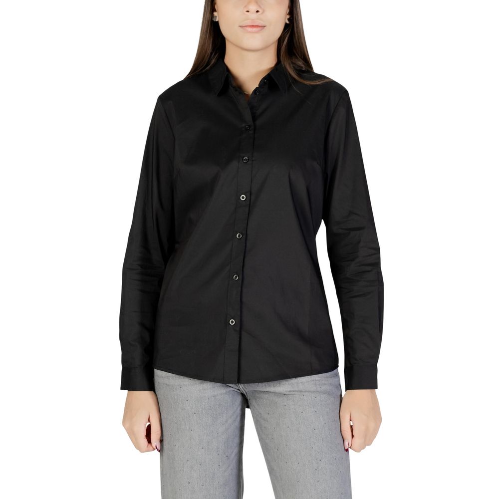 Jacqueline De Yong Schwarze Baumwollbluse