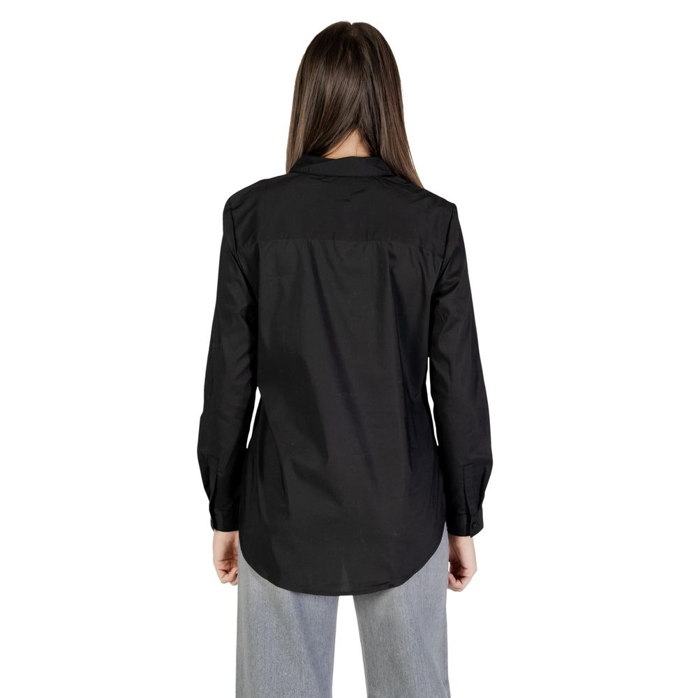 Jacqueline De Yong Schwarze Baumwollbluse