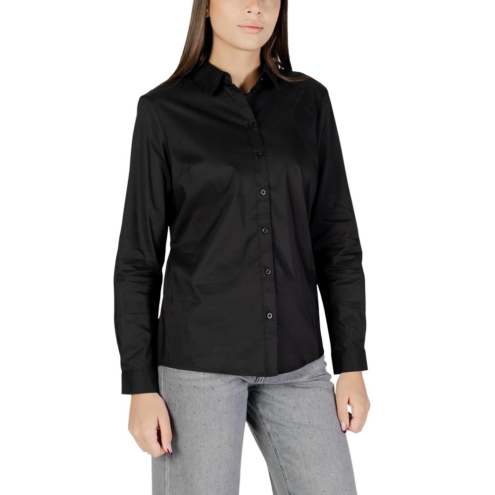 Jacqueline De Yong Schwarze Baumwollbluse